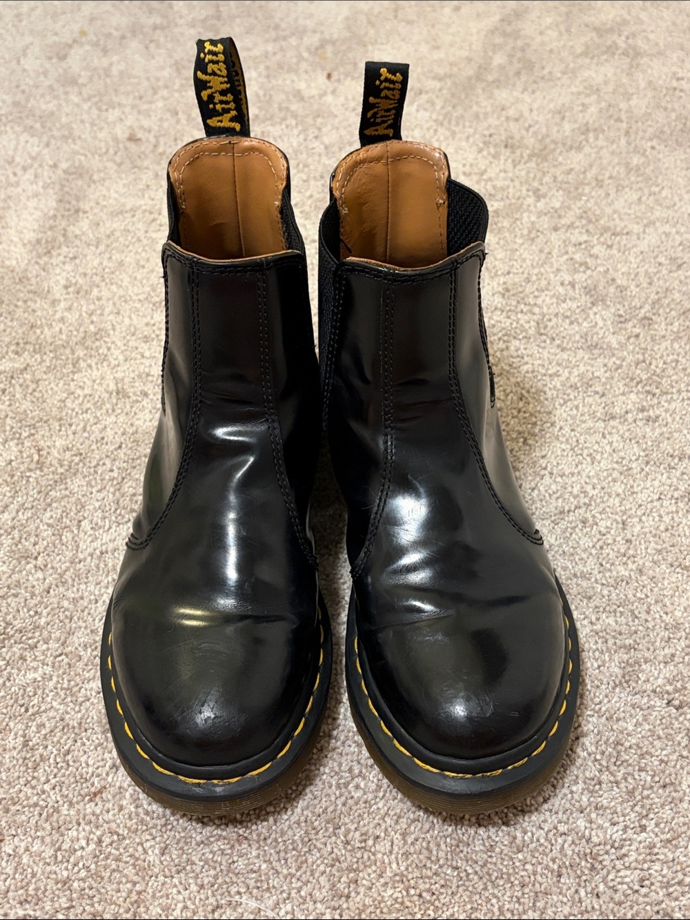 Dr. Martens 2976 Women’s Chelsea Boots - Smooth Black Leather - Size 8